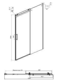 Душевой уголок Ambassador Benefit 19021202HB-80HB 130x80см чёрный/прозрачное